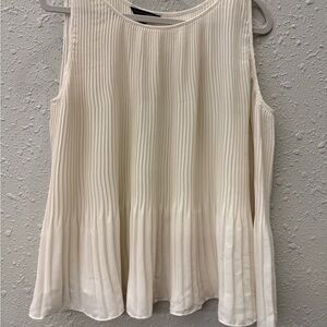 Banana Republic Cream Pleated Blouse